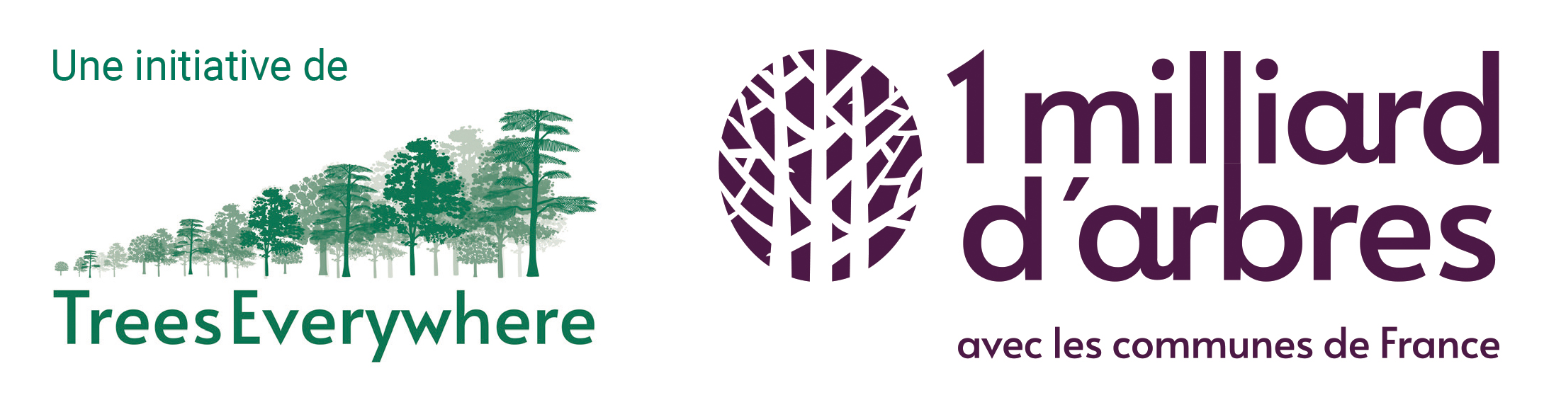 Logos TreesEverywhere et 1 milliard d'arbres