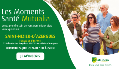 Visuel Moments Santé Mutualia à St Nizier d'Azergues