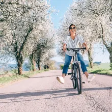 jambes lourdes femme bouger vélo