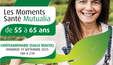 Affiche Les moments Santé Mutualia Châteaurenard